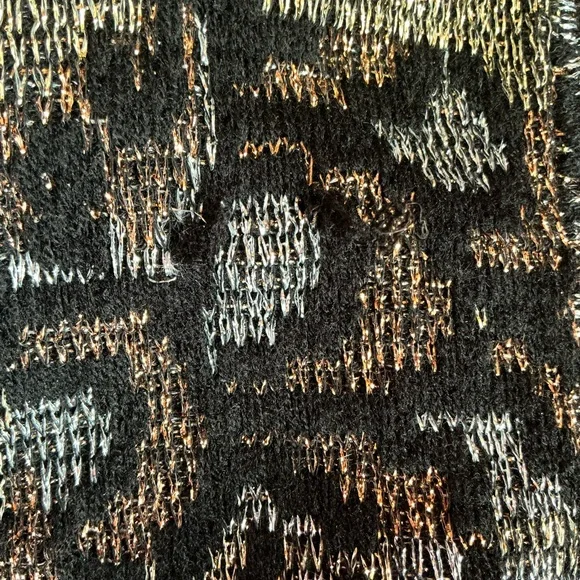 Vtg 80s sparkly geometric oversized sweater - Picture 4 of 12